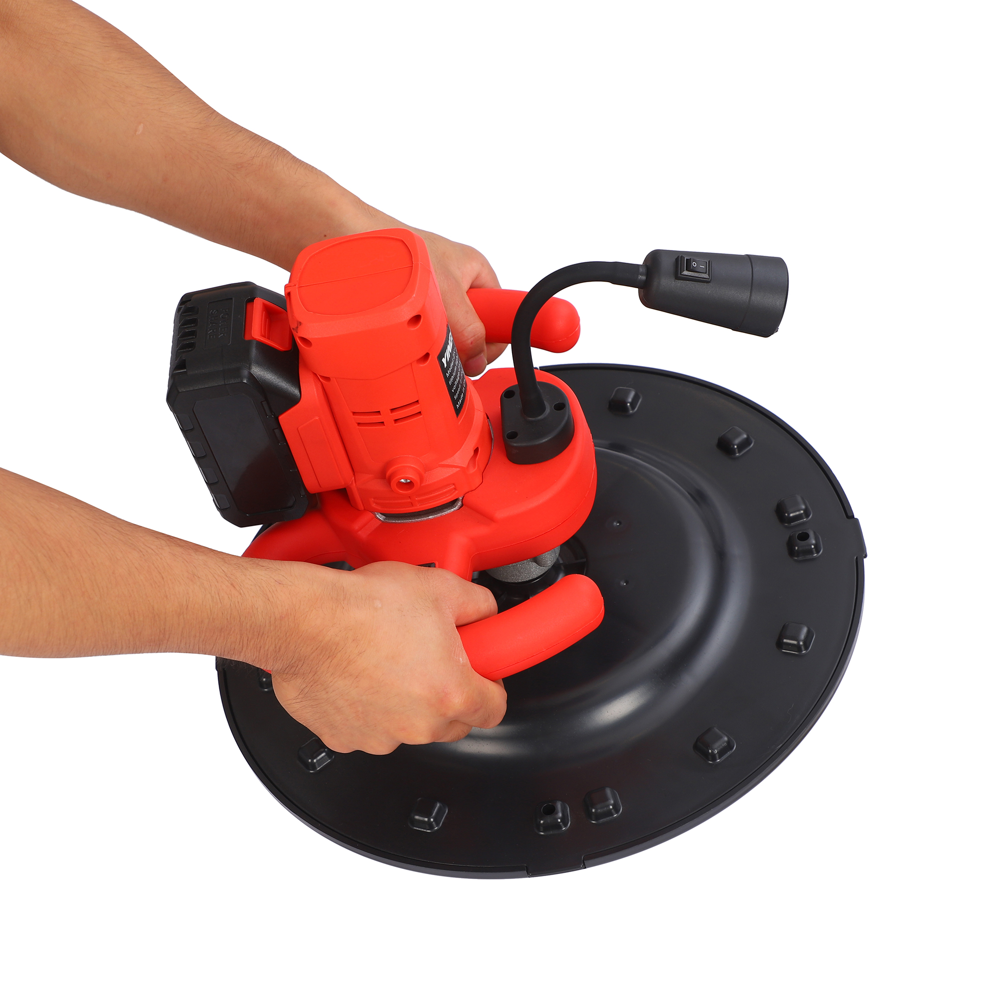 ZHOUXUN ZX-38L Machine à truelle murale à batterie au lithium — 21 V sans fil, écran LCD à 6 vitesses, double tension